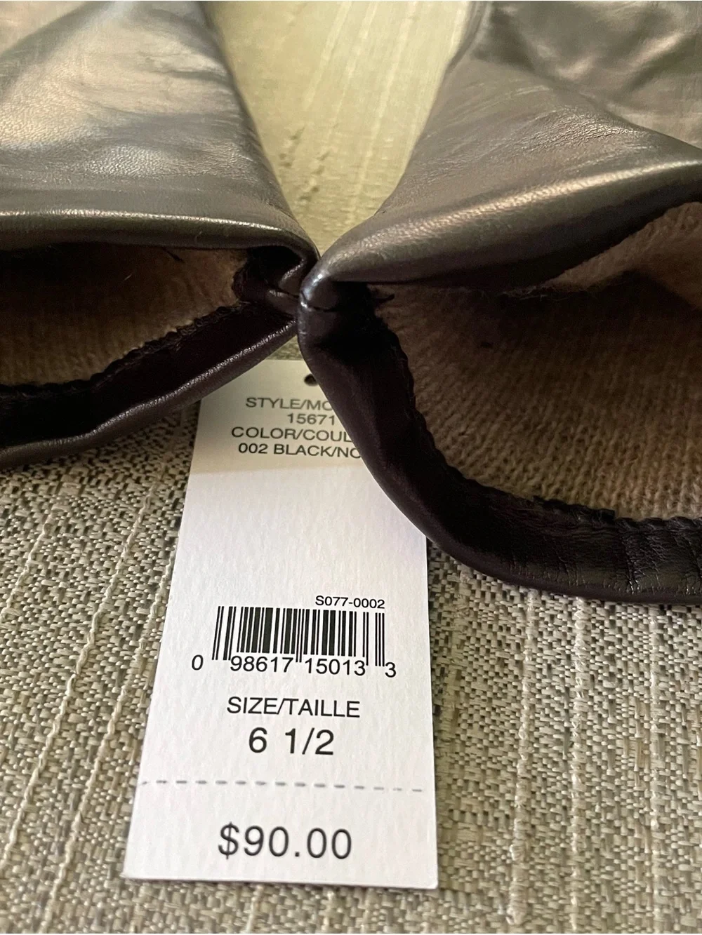 Lord & Taylor Brown Leather Cashmere-Lined Women's Gloves